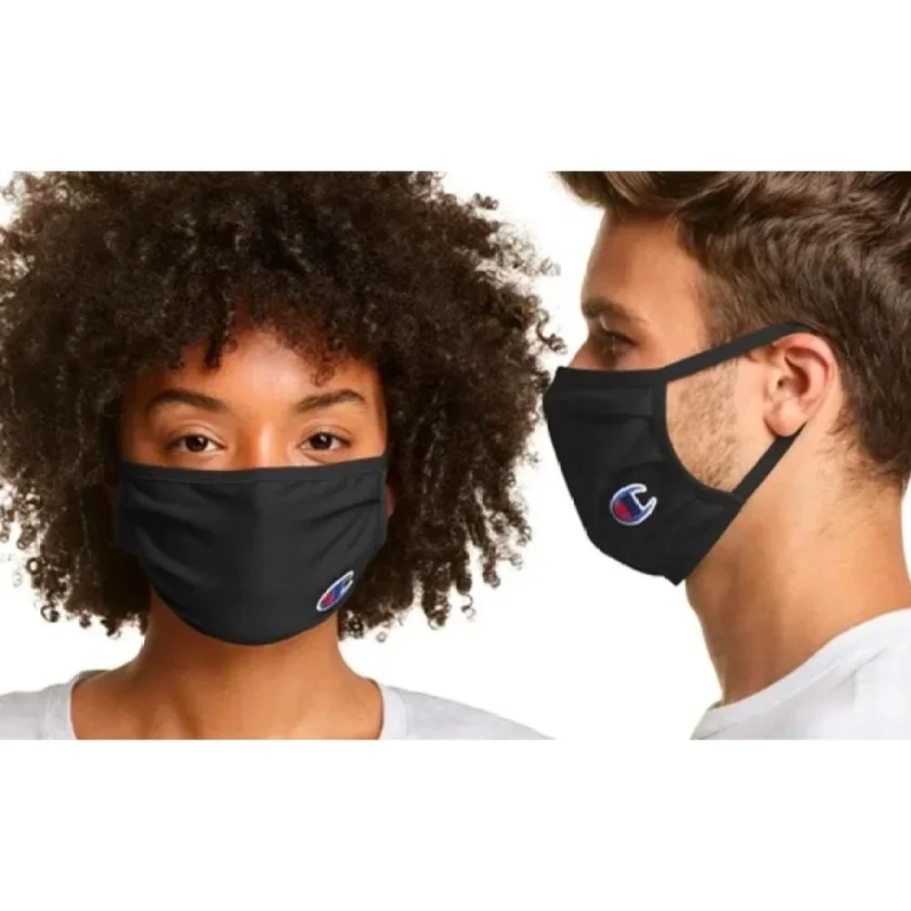 Champion 9 Adult‎ Face Masks 3 Boxes Of 3 Black, Navy, Concrete S/M Reusable